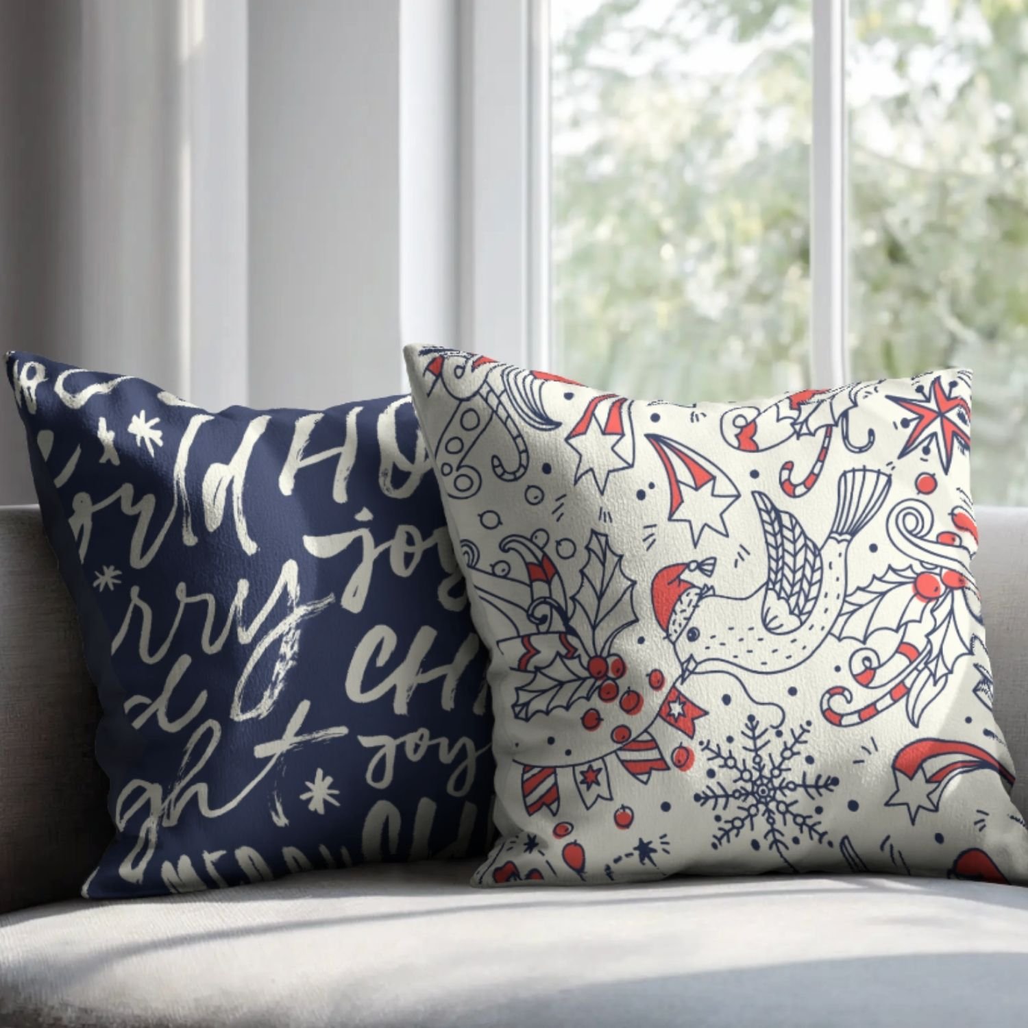 Holiday-Tweets-pillow-set-red