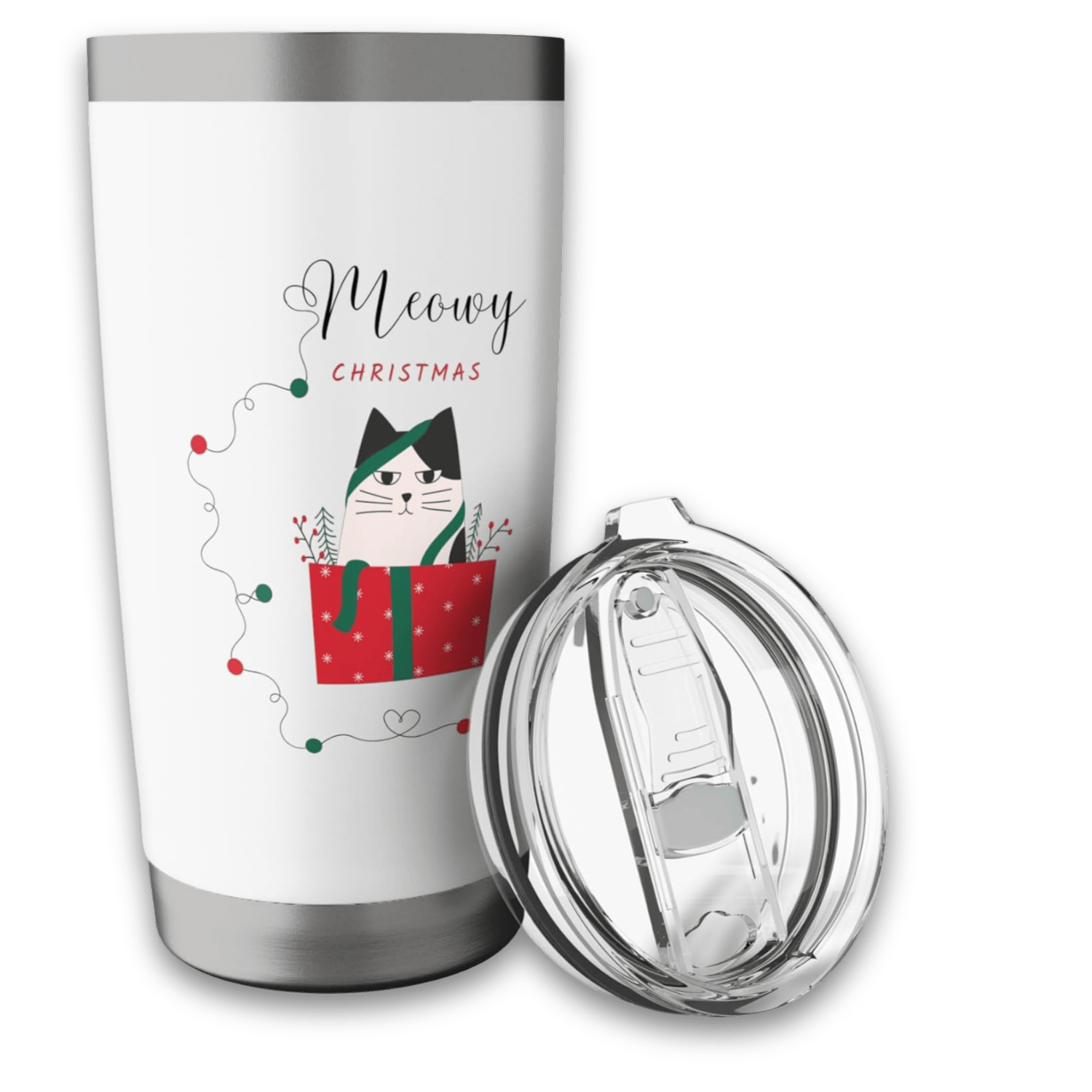 Meowy Christmas Stainless Steel Tumbler 20oz