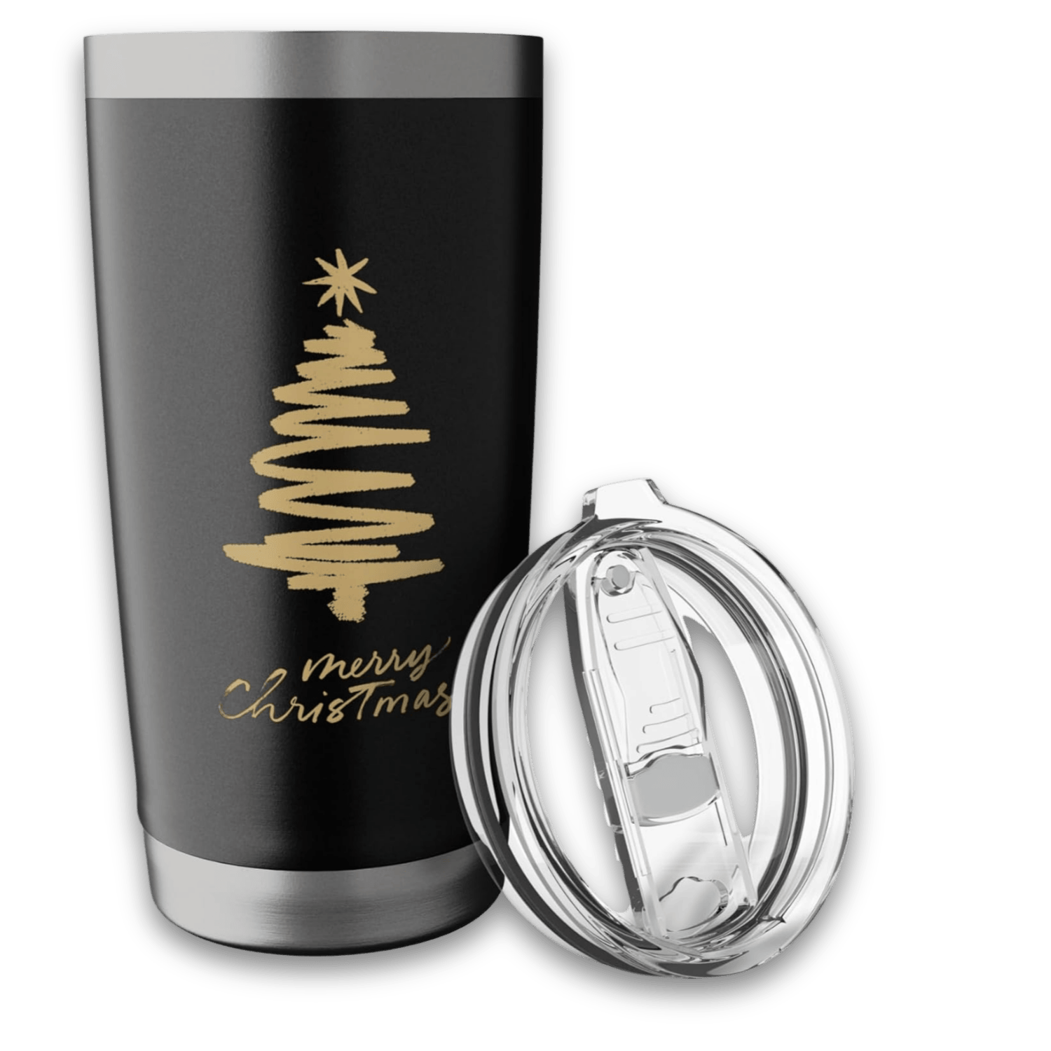 GoldPine Christmas Tree Stainless Steel Tumbler 20oz - Image 2