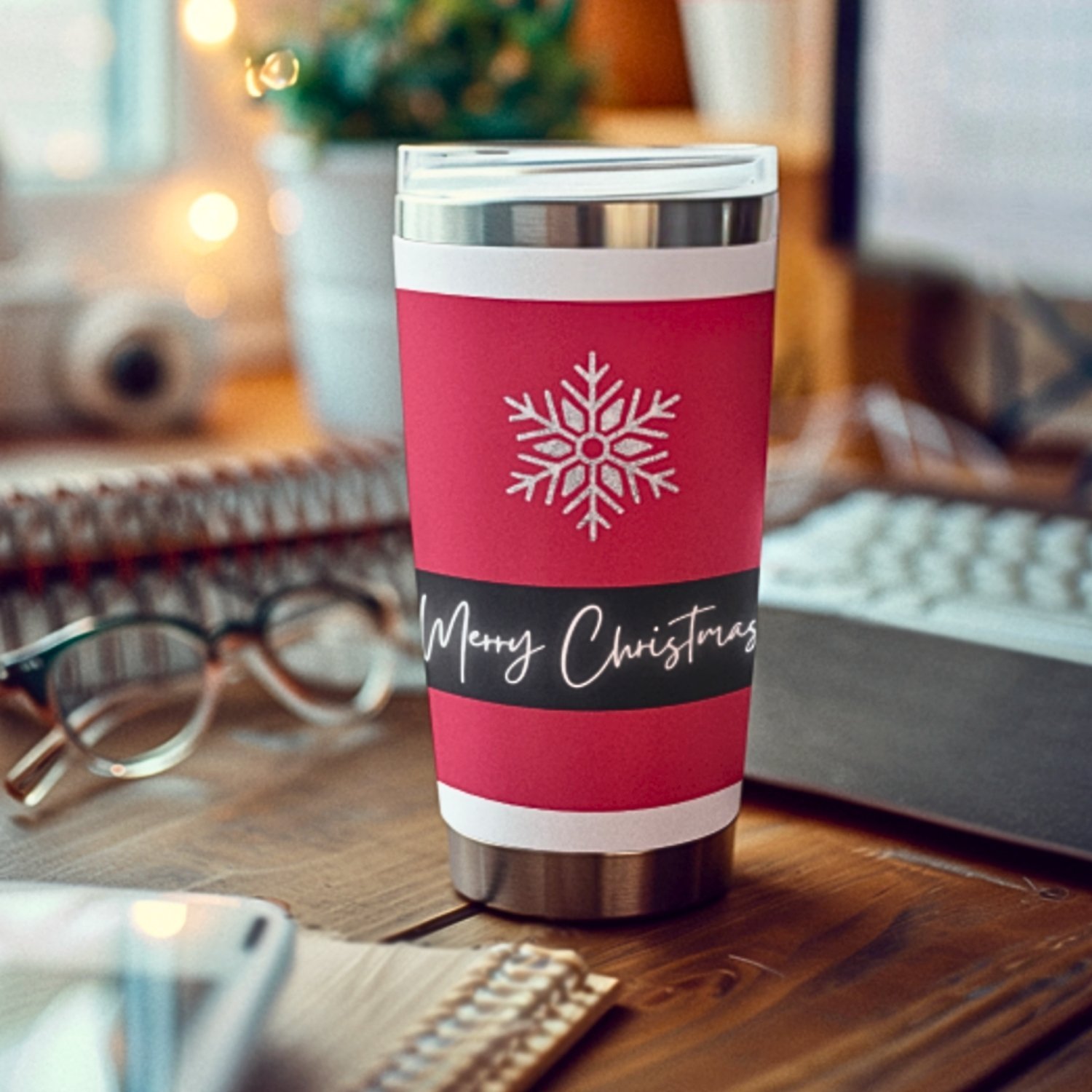 Santa Tumbler Stainless Steel Tumbler 20oz - Image 5