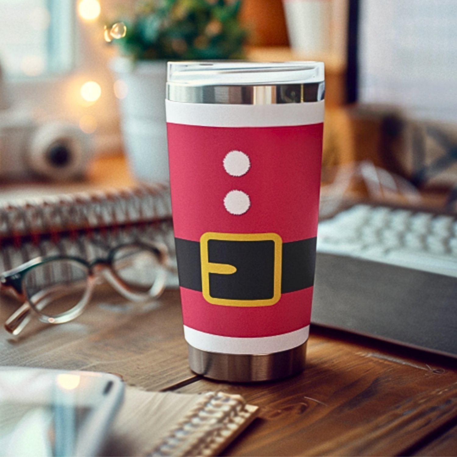 Santa Tumbler Stainless Steel Tumbler 20oz - Image 4